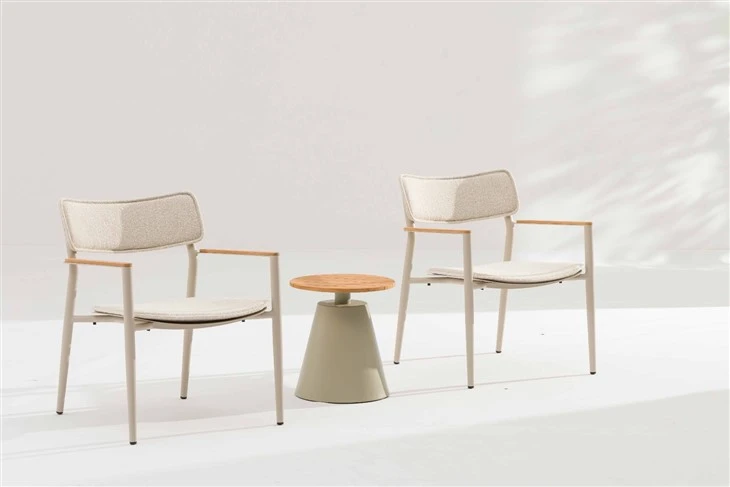 Outdoor Dining Table & Chair Set - Aluminum & Teak suppliers